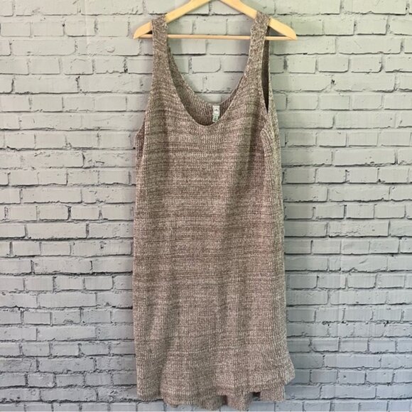 Susina Textured Knit Dress in Brown and Cream - Picture 1 of 3